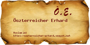 Öszterreicher Erhard névjegykártya